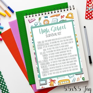 Editable High School Survival Kit Tag , Printable Digital Gift Tag, Candy Survival Kit, Gift Tag, Student Gift, Treat Tag | Canva Template