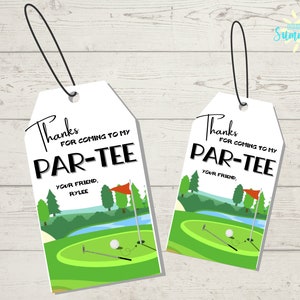 Editable Golf Party Thank You Tag , Golf Party Favor Tag Template, Golf Theme Party, Thank You Tag, Instant Download, Digital Gift Tag