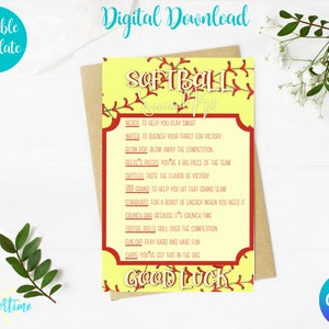 Editable Softball Survival Kit Tag , Softball Camp, Tryouts , Candy Survival Kit, Gift Tag, Softball Gift, Treat Tag , Canva Template