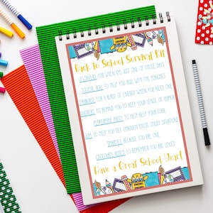 Editable Back to School Survival Kit Tag , Printable Digital Gift Tag, Candy Survival Kit, Gift Tag, Student Gift, Treat Tag ,Canva Template