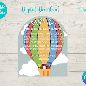 Editable Staff Snack Kit Tag , Staff Appreciation , Printable, Candy Snack Kit, Gift Tag, Employee Appreciaton| Canva Template