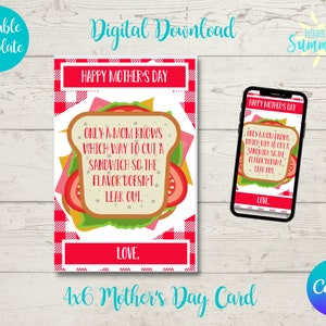 Editable Motherʻs Day Card , Motherʻs Card , Motherʻs Day , Motherʻs Day Printable Card, 4x6 Card , Canva Template