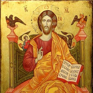 Christ Enthroned, Jesus Christ, Hand painted orthodox icon,  Byzantine orthodox icon, Orthodox art, Angel Fine Art, Made to order