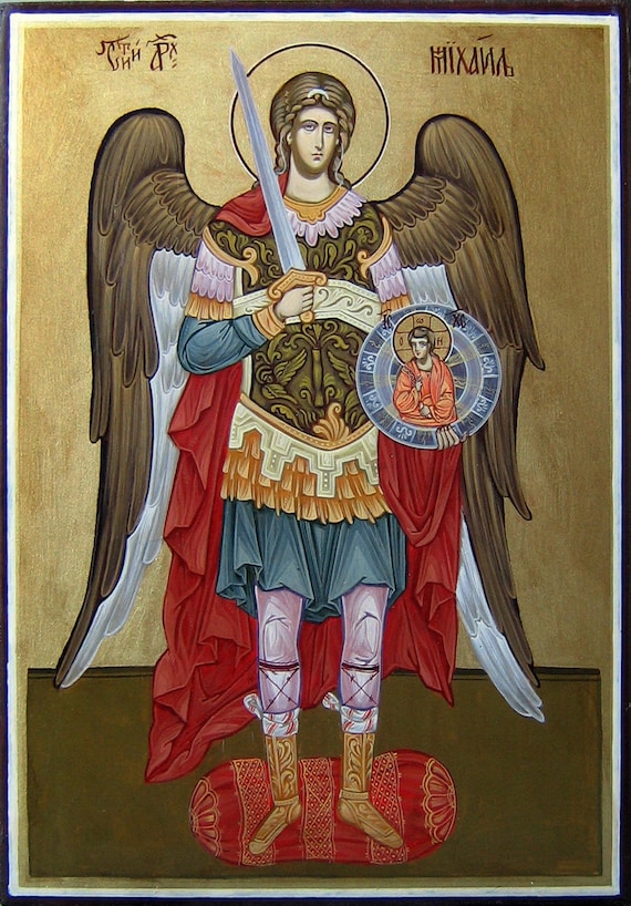 Saint Archangel Michael Hand Painted Orthodox Icon Byzantine | Etsy