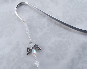 Segnalibro Angelo di Cristallo Swarovski, Segnalibro Angelo di Cristallo Aurora Borealis, Segnalibro