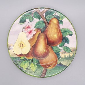 Platos de postre Ville d&#39;Este &quot;Ramas de fruta&quot;, platos de postre vintage, platos de porcelana italiana