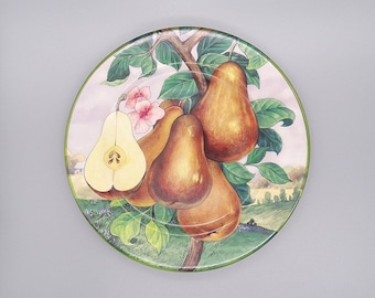 Ville d&#39;Este &quot;Branches of Fruit&quot; Dessert Plates, Vintage Dessert Plates, Italian Porcelain Plates