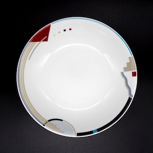 Studio Nova &quot;Attitudes&quot; Salad Bowl Set, Vintage Art Deco Style Soup Bowl Set, Retro Style Attitudes Pattern Tableware