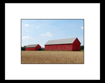 Red Tobacco Barn Photograph, Rustic Red Barn Print, Barn Wall Art, Rustic Photography