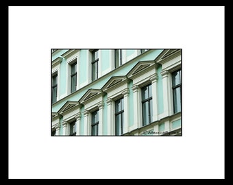 Old Riga Art Deco Window Architecture Photo-Fine Art Wall Decor-Green Wall Decor-Art Deco Wall Art-Travel Wall Art-Gift For Him-House Gift