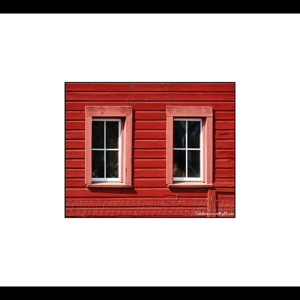 Red Barn Window Photograph, Red Barn Wall Art, Rustic Photography, Rustic Red Barn Print