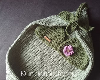 Pea Pod Crochet PATTERN Single Baby and Twin Babies with Picture Tutorial