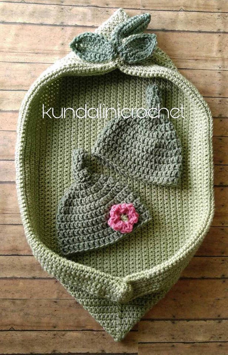 Pea Pod Crochet PATTERN Single Baby and Twin Babies with Picture Tutorial image 4