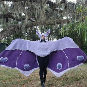 Mystical Moth Crochet Cloak Kid&Adult PATTERN TUTORIAL