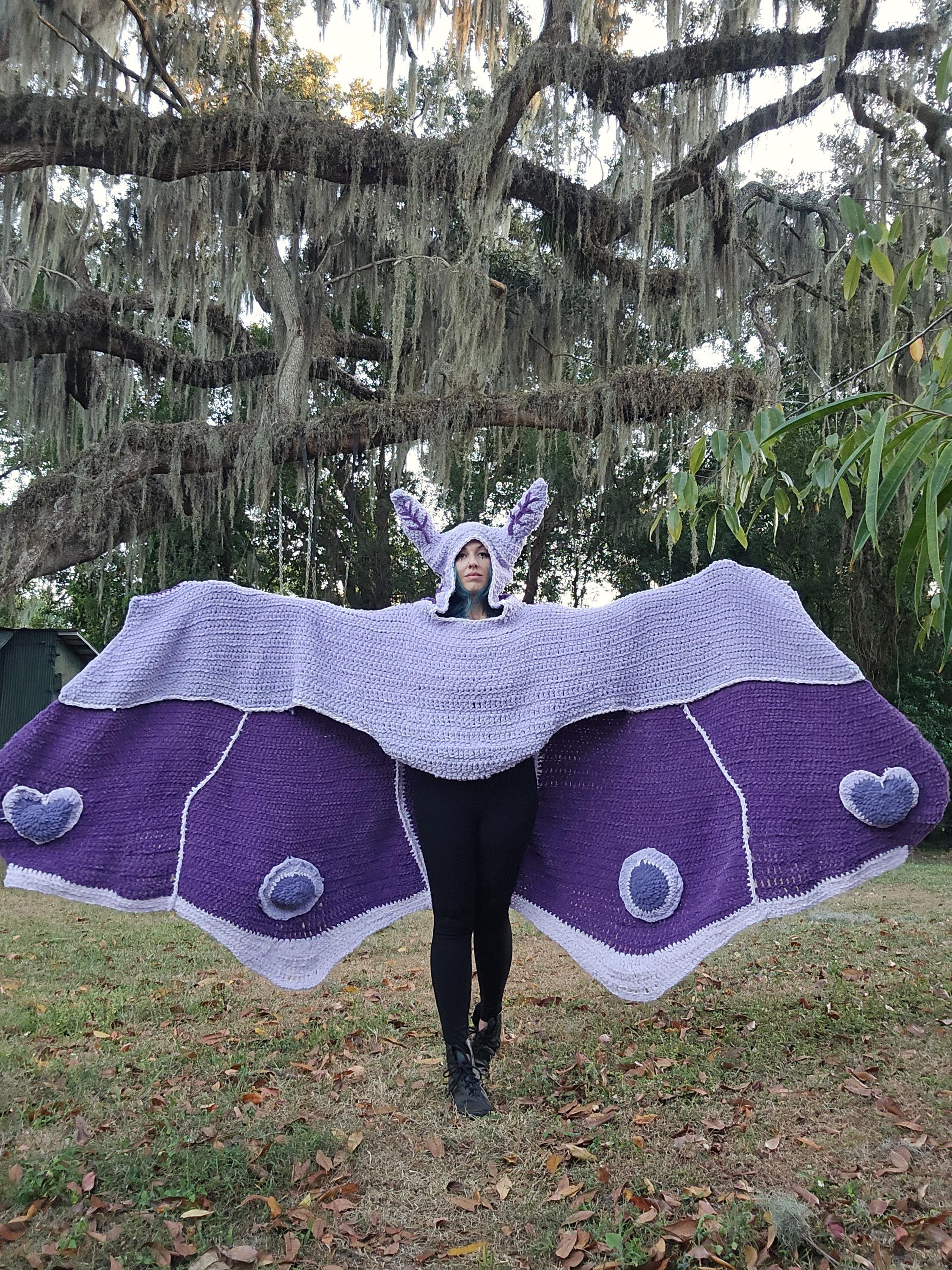 29 Cloak Crochet Patterns for Dramatic Layers, Cozy Texture, and Costume-Worthy Style 27 Mystical Moth Crochet Cloak Kid & Adult Pattern Tutorial