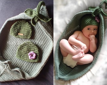 Peapod SINGLE Baby 0-3Month Size Crochet PATTERN ONLY