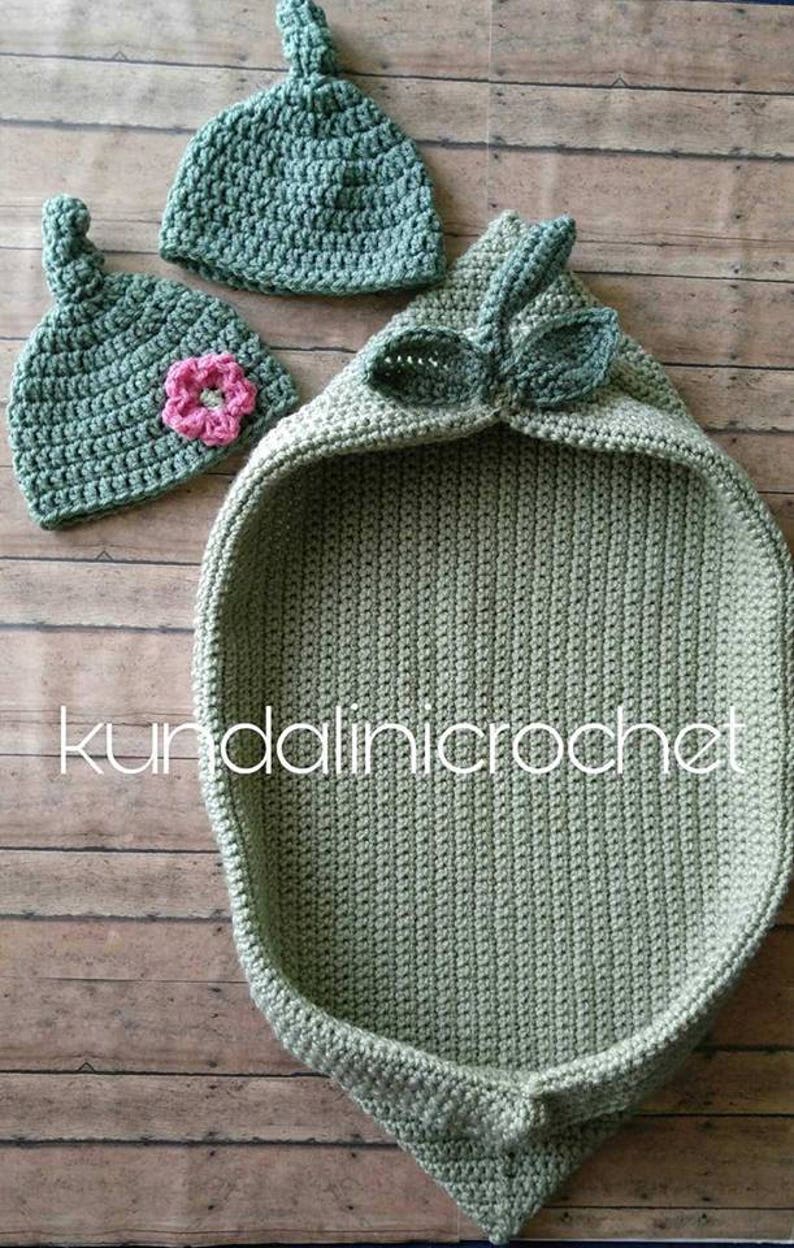 Pea Pod Crochet PATTERN Single Baby and Twin Babies with Picture Tutorial image 2