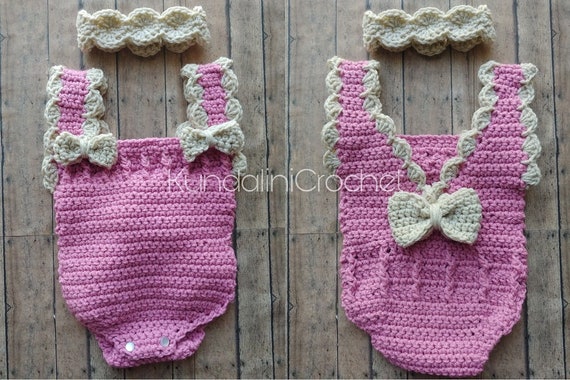 Bows and Bellows Newborn Crochet PATTERN ONLY