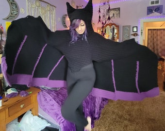 Bat Wings Crochet Cloak PATTERN TUTORIAL