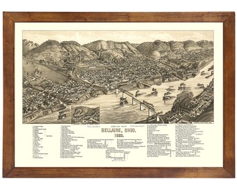 Bridgewater MA 1887 Bird/'s Eye View; 24x36 Print from a Vintage Lithograph