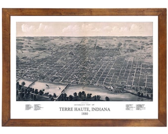 I Love Terre Haute Indiana Street Sign in City State us Wall Road décor Gift 