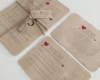 Wedding Invitation |Printable Wedding Invitation Set | Wedding Invite | Printable Wedding Invite | Vintage calendar design