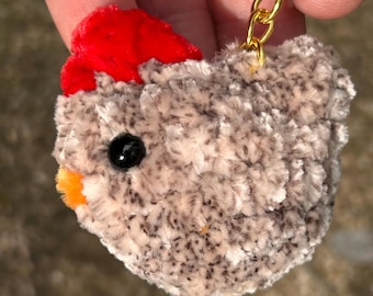 Crochet tiny chickens keychain chicky plush