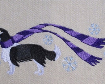 Border Collie with Scarf Towel