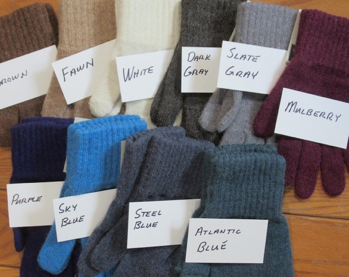alpaca gloves warm, soft knit gloves for walking, sking, hiking
