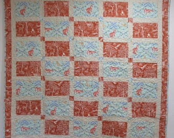 Quilt - Bosdieren Fox Deer Bunny Owl
