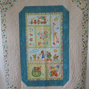 Cotton Baby Quilt: Duckies Fleece Backing, Crib or Lap Quilt