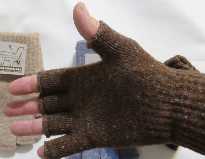 Gloves Fingerless Gloves Typing gloves texting gloves half finger glove hand warmer glove alpaca fingerless glove wool fingerless glove image 2
