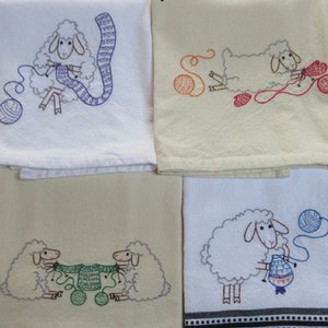Knitting Sheep Towel