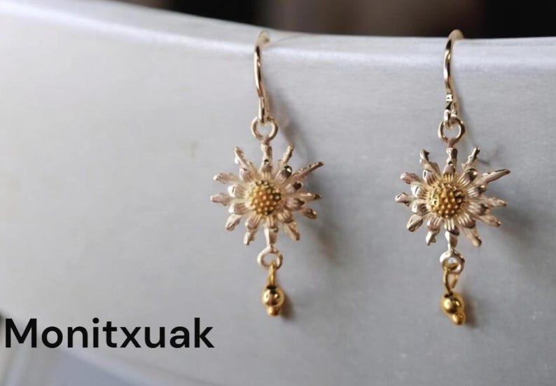 Pendientes Plata y baño de oro 18 k 3micras