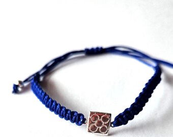 Pulsera Baldosa de Bilbao Plata Azul
