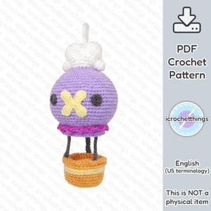 PATTERN Spooky Hot Air Balloon Amigurumi Crochet Plush PDF