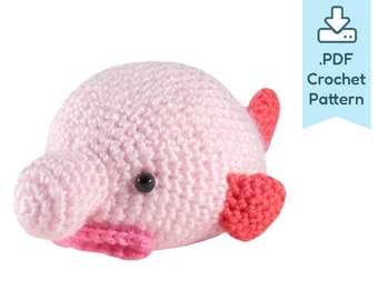 MÖNSTER Blobfish Amigurumi Virkad Plysch PDF