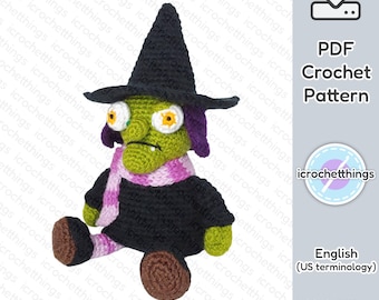 PATRÓN Bruja Malvada Amigurumi Peluche Crochet PDF