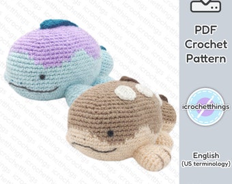 PATRON Peluche Amigurumi 2 en 1 au crochet, Salamandre boueuse, PDF