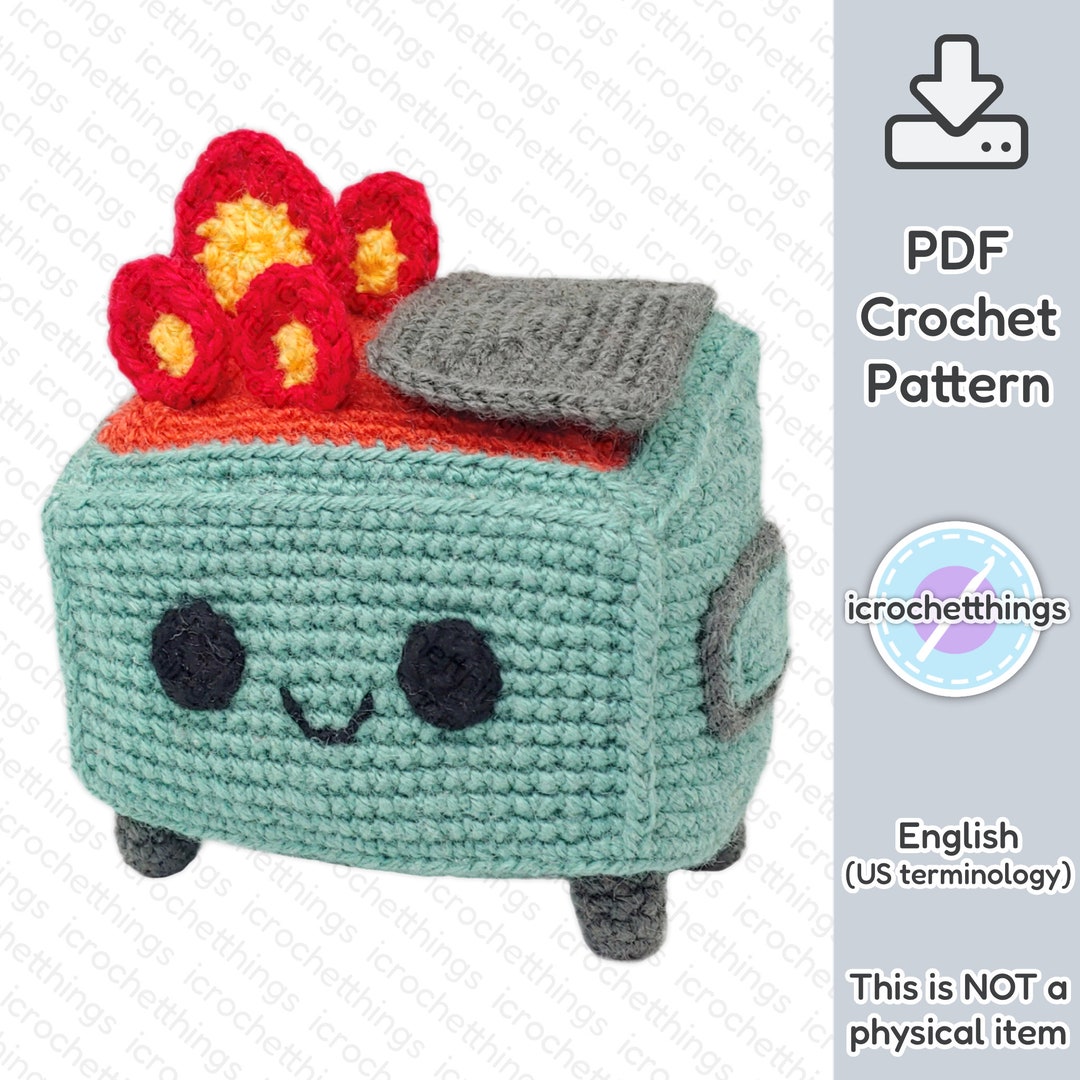 PATTERN Dumpster Fire Amigurumi Crochet Plush PDF - Etsy