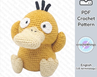 PATTERN Confused Duck Amigurumi Crochet Plush PDF