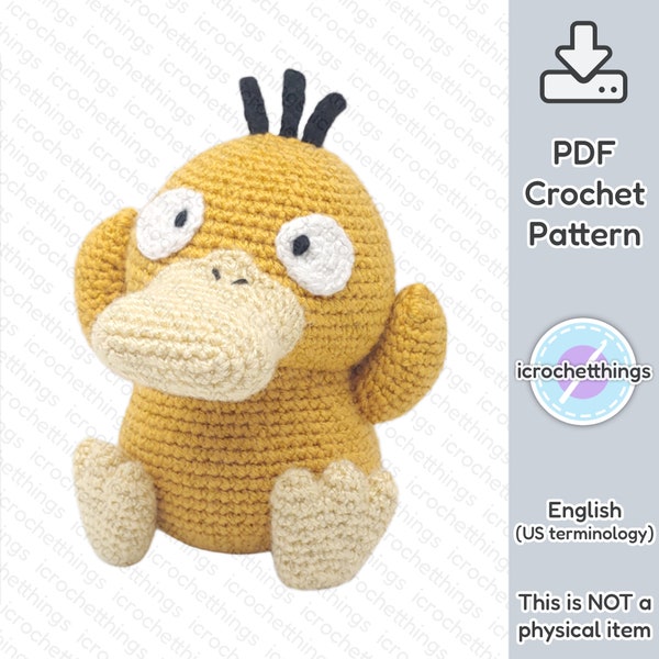 PATTERN Confused Duck Amigurumi Crochet Plush PDF