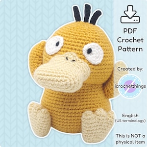 PATTERN Confused Duck Amigurumi Crochet Plush PDF