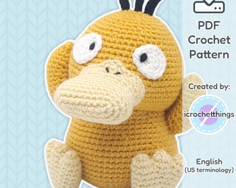 PATTERN Confused Duck Amigurumi Crochet Plush PDF