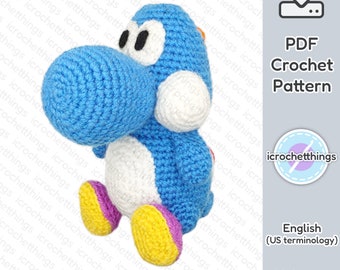 PATTERN Dinosaur Steed Amigurumi Crochet Plush PDF