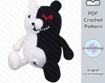 PATTERN Demonic Bear Amigurumi Crochet Plush PDF