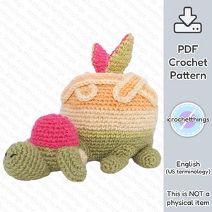 PATTERN Apple Dragon Amigurumi Crochet Plush PDF