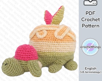 PATTERN Apple Dragon Amigurumi Crochet Plush PDF