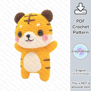 PATTERN Tiger Amigurumi Crochet Plush PDF