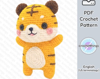 PATTERN Tiger Amigurumi Crochet Plush PDF
